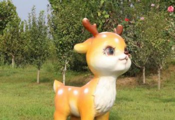 小鹿雕塑定價，彩繪工藝，卡通小鹿雕塑制作