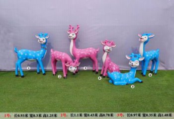 卡通小鹿雕塑專供，公園雕塑，景觀卡通小鹿雕塑供應(yīng)