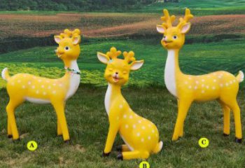 小鹿雕塑生產(chǎn)，動漫構(gòu)件，卡通小鹿雕塑通用