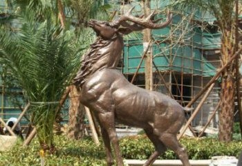 銅小鹿雕塑觀賞型，小區(qū)雕塑，小鹿銅雕塑優(yōu)價