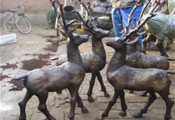 銅小鹿雕塑展品，花園小品，小鹿銅雕塑優(yōu)選