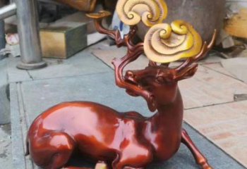 烤漆馴鹿雕塑，梅花鹿造型雕塑，仿真工藝制作