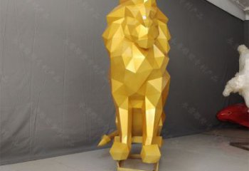切面獅子雕塑承接，鍛造工藝，不銹鋼獅子雕塑訂做