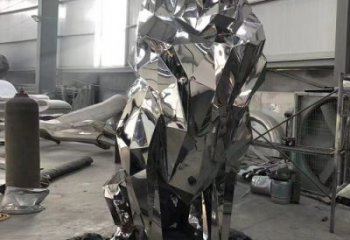 制造獅子雕塑，動(dòng)物擺件，鏡面不銹鋼獅子雕塑精選