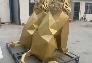 景觀獅子雕塑制造，歐式風(fēng)格，不銹鋼獅子雕塑定價(jià)