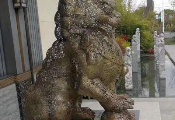 獅子鏤空雕塑優(yōu)選，城市裝飾，景觀不銹鋼獅子雕塑供給