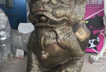 透雕獅子雕塑精品，鏤空編織工藝，不銹鋼獅子雕塑供求