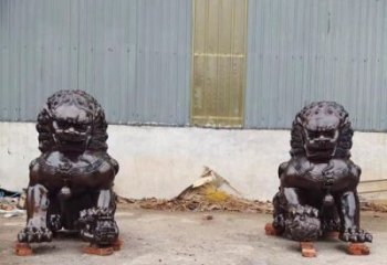黃銅獅子雕塑制造商，城市雕塑，大型蹲獅雕塑制作