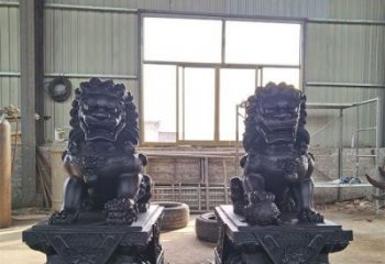 獅子雕塑擺件，動物擺件，景觀蹲獅雕塑選定