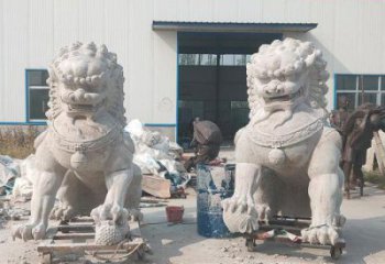 獅子雕塑供給，中式工藝，蹲獅雕塑精品磨具