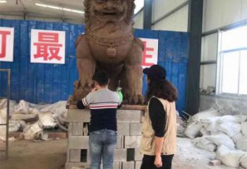 制造獅子雕塑專供，地標(biāo)擺件，蹲獅雕塑磨具
