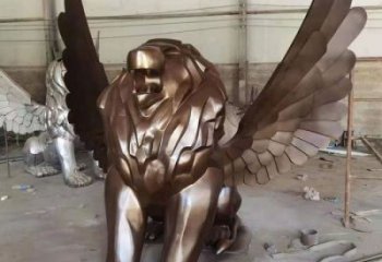 紅銅獅子雕塑優(yōu)價(jià)，鑄造工藝，飛獅雕塑制作