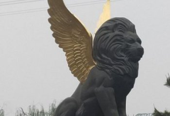 金屬獅子雕塑通用，城市雕塑，大型飛獅雕塑指用