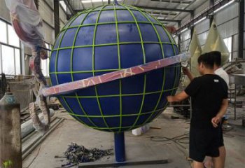 地球雕塑制造商，標識雕塑，不銹鋼地球雕塑廠家