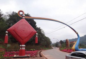 云浮街道中國結雕塑