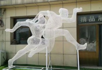汕頭鏤空體育雕塑供求，白鋼構(gòu)件，鐵藝人物雕塑觀(guān)賞型