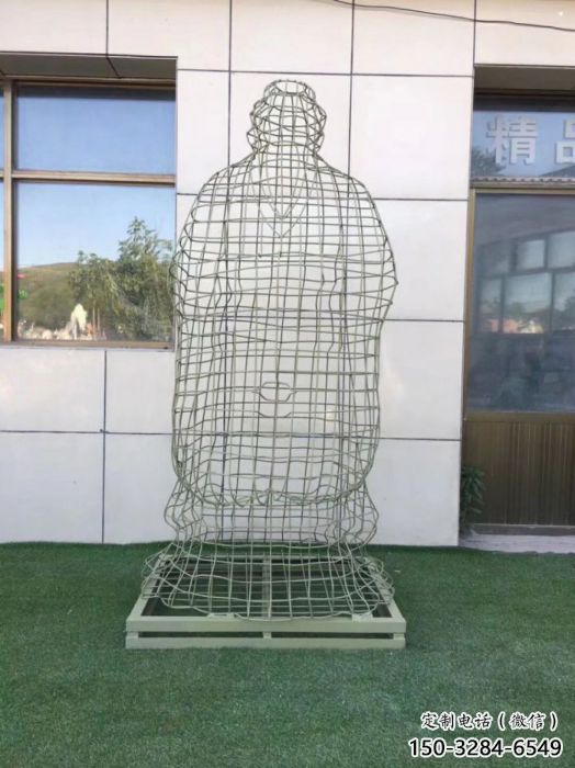 宜春鏤空孔子雕塑訂做，景區(qū)雕塑，鐵藝古代人物雕塑定價