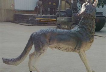 阿拉善盟銅狼雕塑廠家，銅雕動物狼，仿真工藝制作