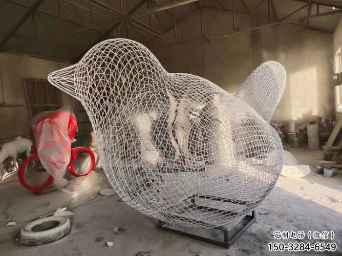 蓮湖鏤空小鳥雕塑精選，陸地擺件，鐵藝鳥兒雕塑精品