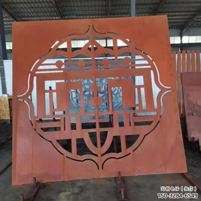 林芝鏤空景墻雕塑，耐候鋼鏤空工藝設(shè)計(jì)