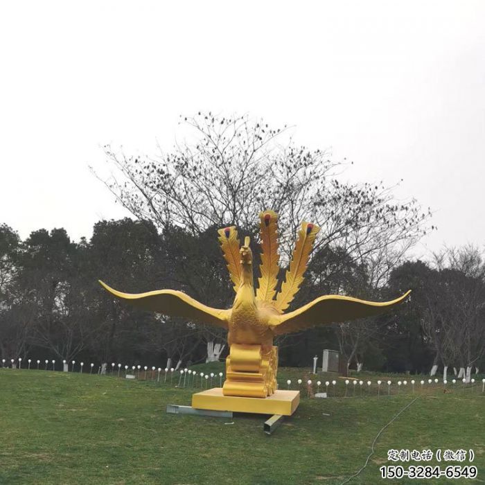 城關鳳凰雕塑選用，美陳雕塑，鑄銅鳳凰雕塑工藝廠家
