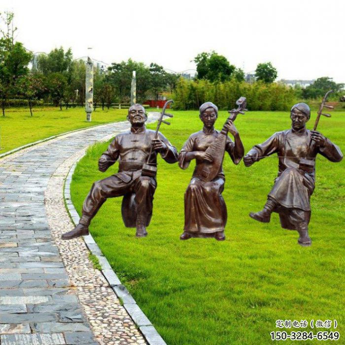 博爾塔拉拉二胡雕塑點(diǎn)擊，景觀雕塑，別墅民俗人物雕塑供求