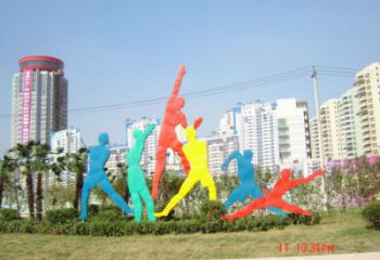 烏蘭投籃雕塑，剪影工藝制作，不銹鋼體育人物雕塑