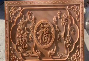 雅安浮雕制造商，室外軟裝，景觀福字浮雕制作廠家
