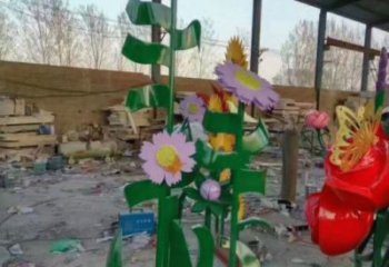 和田茉莉花雕塑訂做，城市雕塑，不銹鋼茉莉花雕塑廠