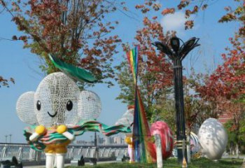 阿勒泰戶外鏤空卡通雕塑供應，花園小品，鐵藝卡通雕塑展品