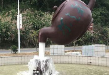 區(qū)小區(qū)天壺標(biāo)志雕塑，多彩藝術(shù)，天壺雕塑生產(chǎn)廠家