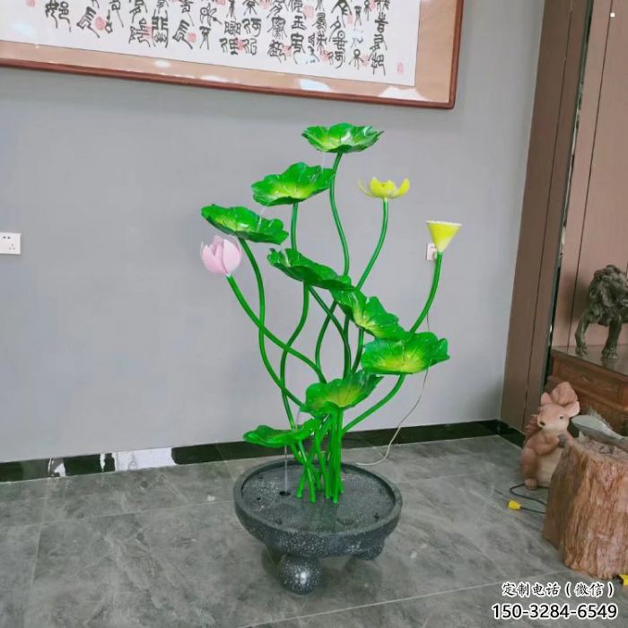怒江荷花雕塑異型優(yōu)選，城市裝飾，展示荷花雕塑定做