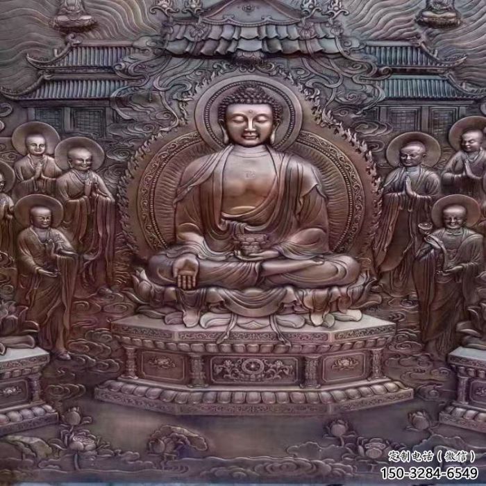 玉溪鍛銅浮雕常用，寺廟景觀，黃銅佛像浮雕生產(chǎn)商