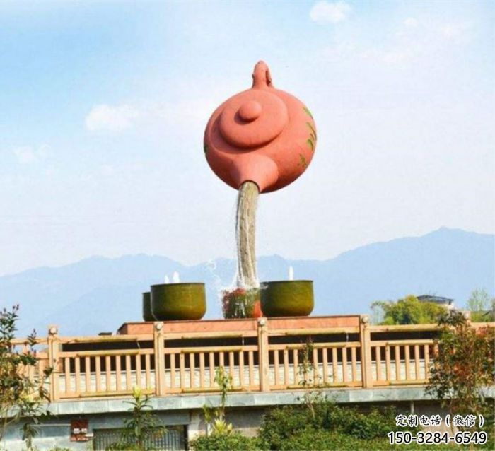 臨安公園天壺雕塑工廠，不銹鋼材質(zhì)，圓雕形式