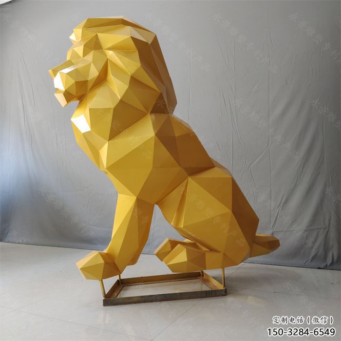 紹興獅子雕塑服務(wù)商，動(dòng)物雕塑，不銹鋼獅子雕塑制作