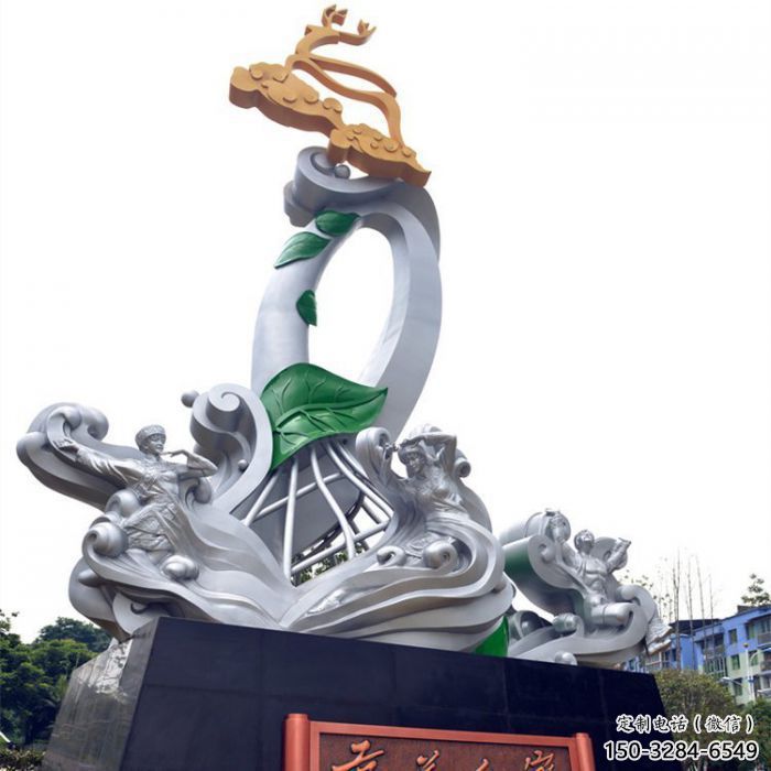 萬盛蘭花雕塑承接，城市裝飾，大型蘭花花朵雕塑公司