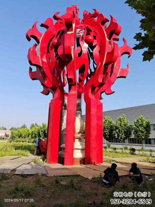 北碚火球雕塑，精神堡壘火球雕塑落地展示
