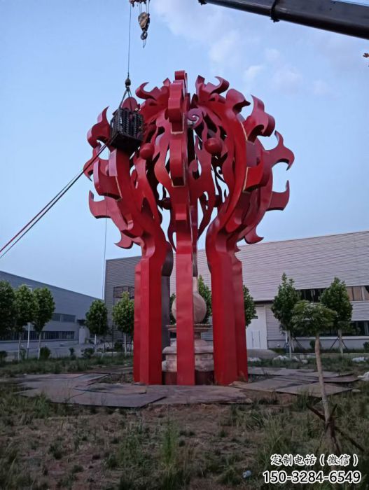 九龍坡火球雕塑，精神堡壘火球雕塑落地展示