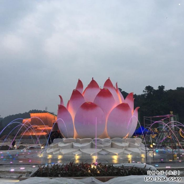 黔江蓮花雕塑廠家，景區(qū)雕塑，水景蓮花噴泉雕塑精選