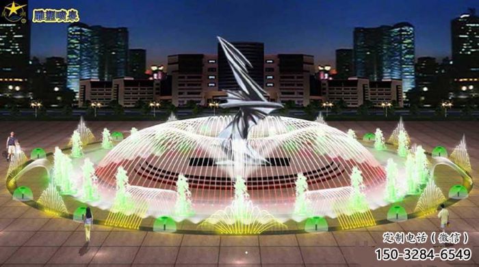 長(zhǎng)壽水景搖擺噴泉雕塑，循環(huán)噴水模式噴泉雕塑加工