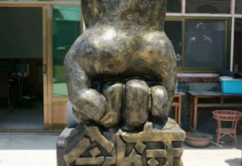 大理握拳雕塑訂做，歐式風格，玻璃鋼握拳雕塑廠家選定