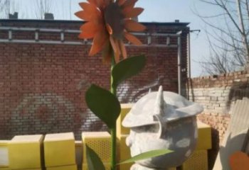 紹興太陽(yáng)花雕塑工程，美陳雕塑，玻璃鋼太陽(yáng)花雕塑廠(chǎng)家