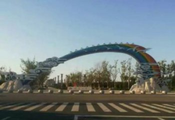 嘉興云朵大門雕塑，公園美陳元素，不銹鋼云朵大門雕塑