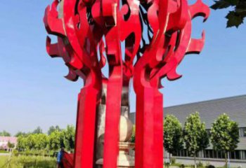 舟山火球雕塑，精神堡壘火球雕塑落地展示