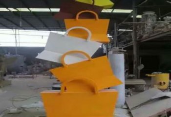 西湖烤漆挎包雕塑制造商，室外軟裝，景觀挎包雕塑制作