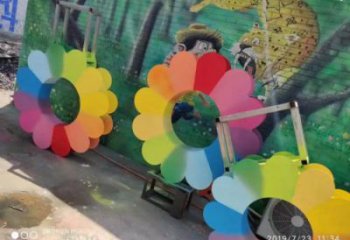 黔江金銀花雕塑廠家，景區(qū)雕塑，城市不銹鋼金銀花雕塑