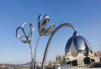 雙橋百合花雕塑承接，城市裝飾，大型不銹鋼百合花雕塑公司