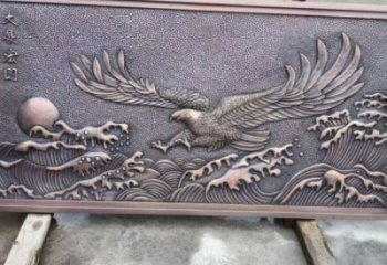合川老鷹浮雕訂做，景區(qū)雕塑，鍛銅動物浮雕定價