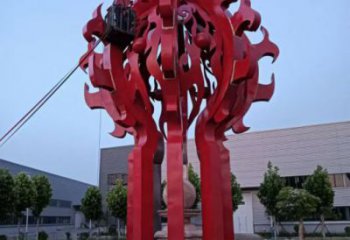 九龍坡火球雕塑，精神堡壘火球雕塑落地展示