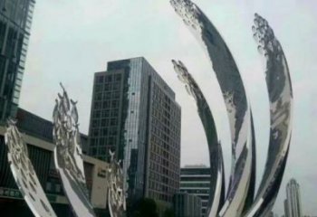 萬州地面噴泉雕塑小品，圓環(huán)結(jié)構(gòu)概念，旱地水景噴泉體系